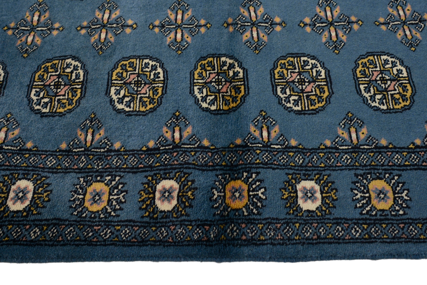 Bukhara Persian Rug – Sapphire Triptych
