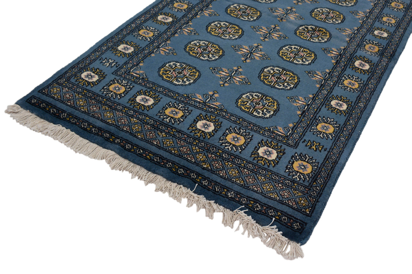 Bukhara Persian Rug – Sapphire Triptych