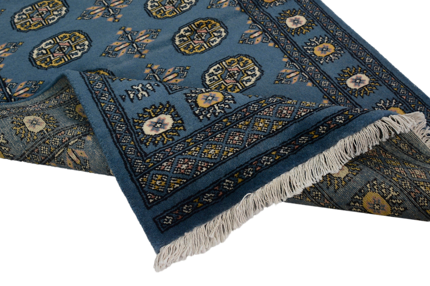 Bukhara Persian Rug – Sapphire Triptych