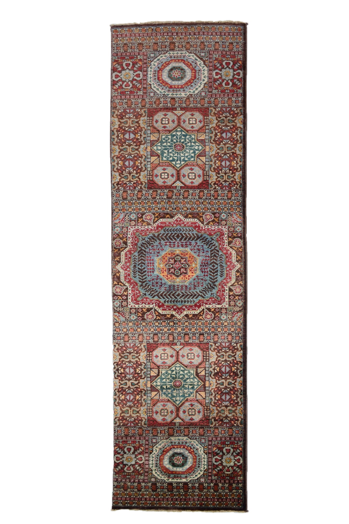 Mamluk Afghan Runner – Ocean Chevron
