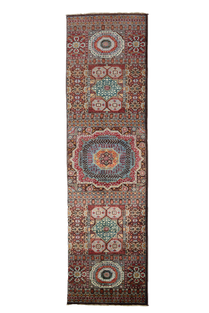 Mamluk Afghan Runner – Ocean Chevron