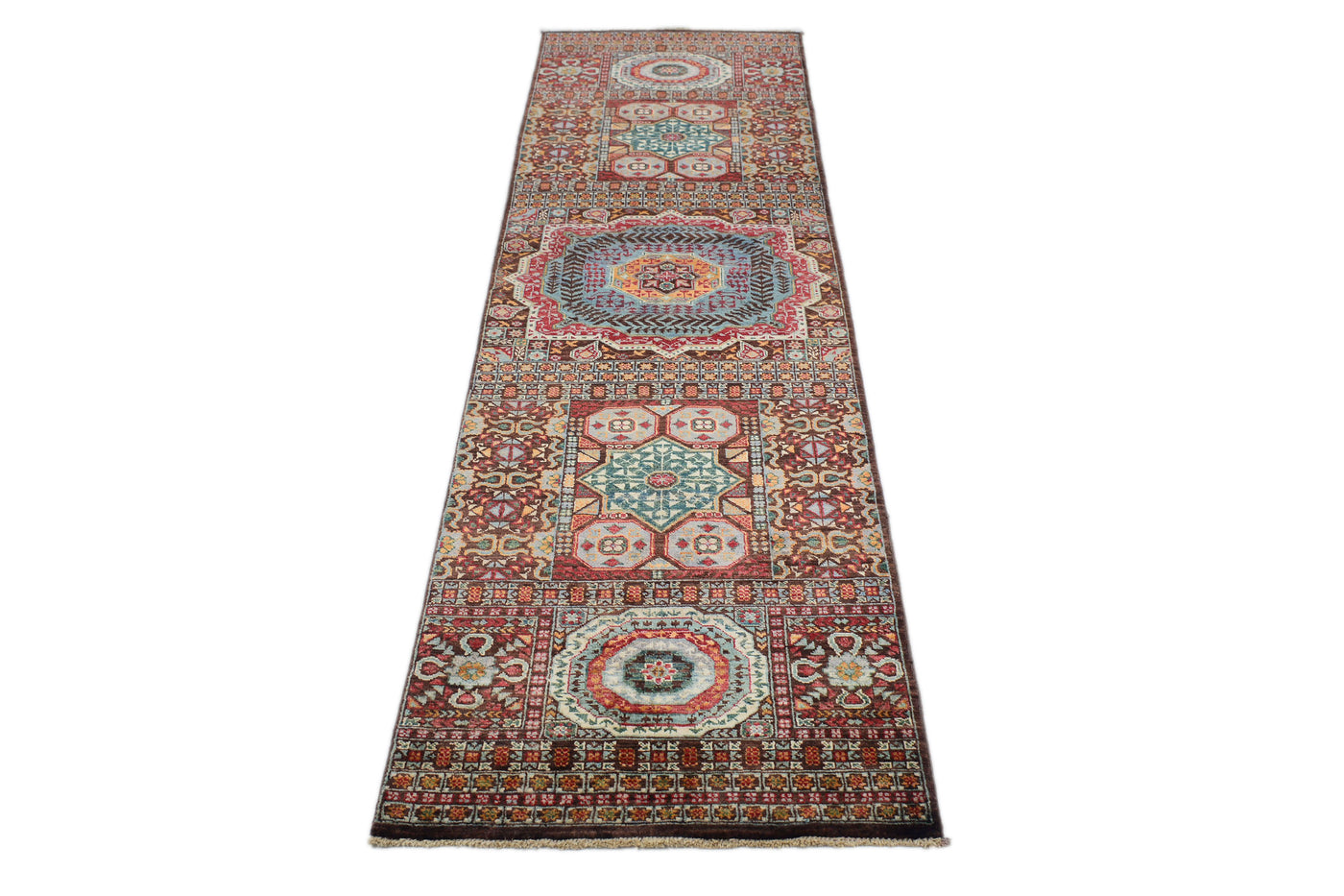 Mamluk Afghan Runner – Ocean Chevron