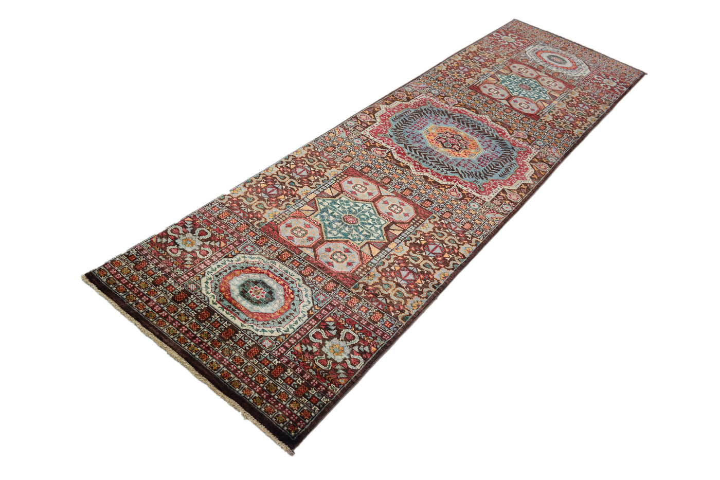 Mamluk Afghan Runner – Ocean Chevron