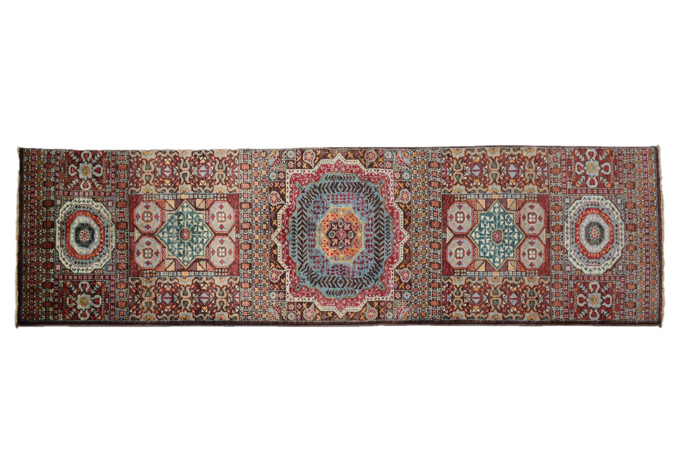 Mamluk Afghan Runner – Ocean Chevron