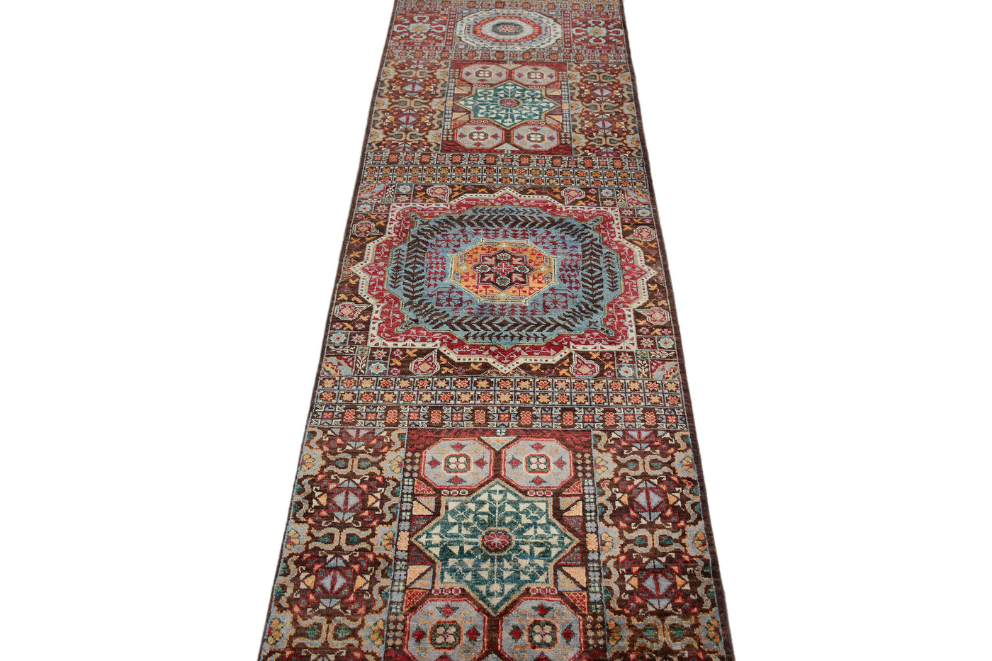 Mamluk Afghan Runner – Ocean Chevron