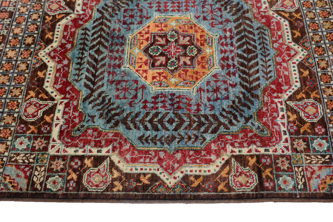 Mamluk Afghan Runner – Ocean Chevron