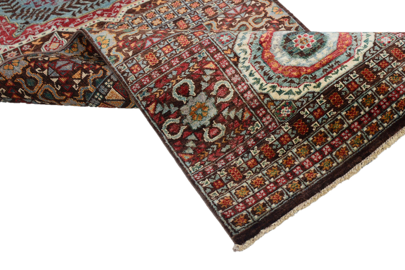 Mamluk Afghan Runner – Ocean Chevron