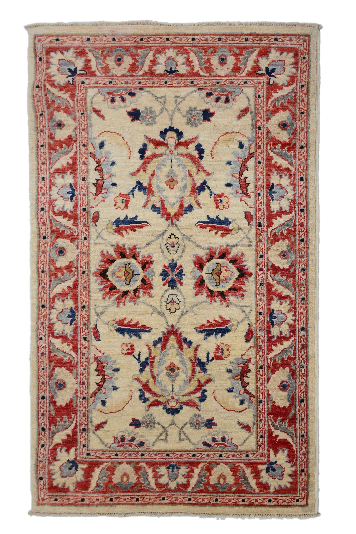Chobi Afghan Rug – Stone Petal