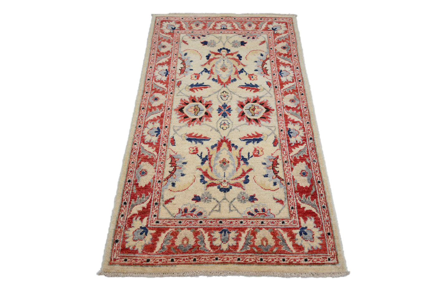 Chobi Afghan Rug – Stone Petal