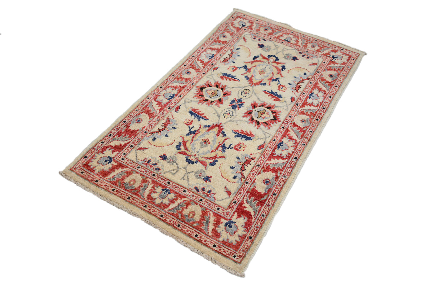 Chobi Afghan Rug – Stone Petal