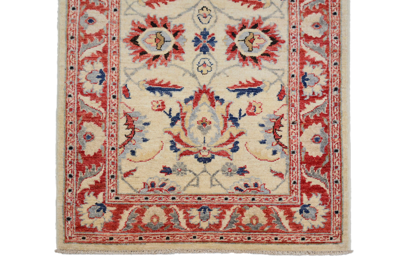 Chobi Afghan Rug – Stone Petal