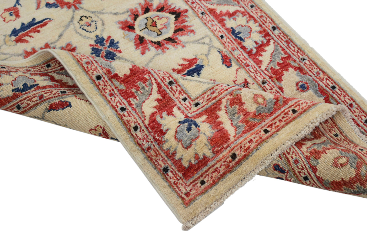 Chobi Afghan Rug – Stone Petal