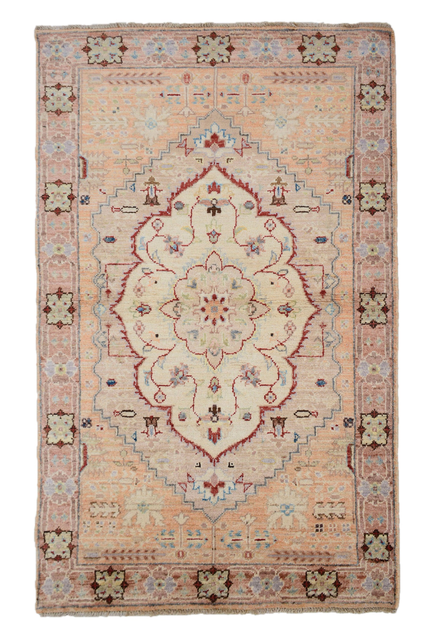 Chobi Afghan Rug – Bone Emblem