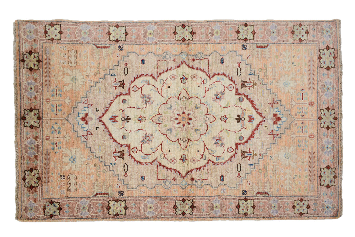 Chobi Afghan Rug – Bone Emblem