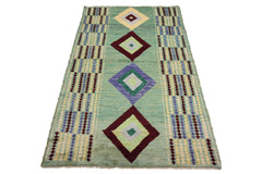 Hand Knotted Moroccan Style Rug, 110 x 193 cm