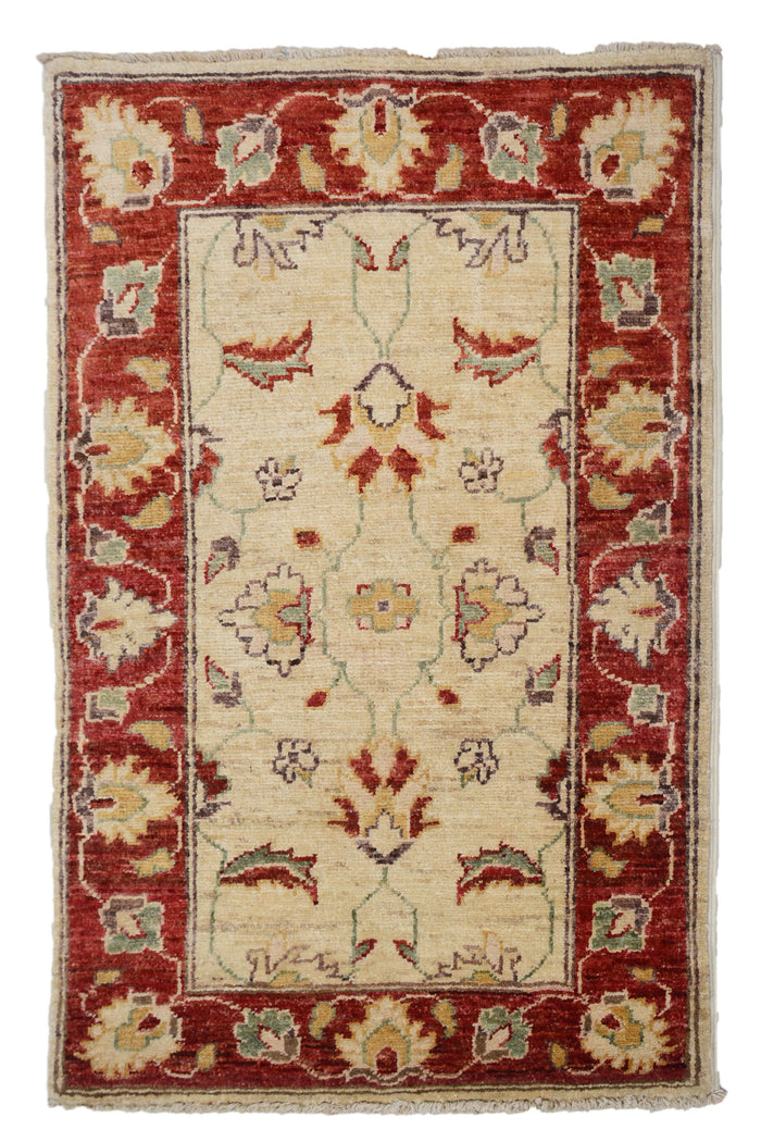 Chobi Afghan Rug – Pebble Laurel