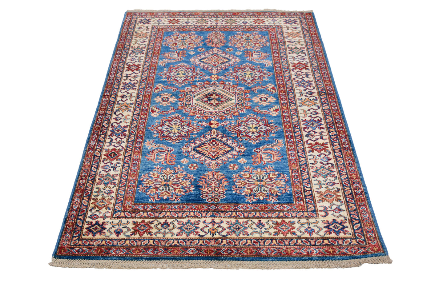 Super Kazak Afghan Rug – Sapphire Emblem