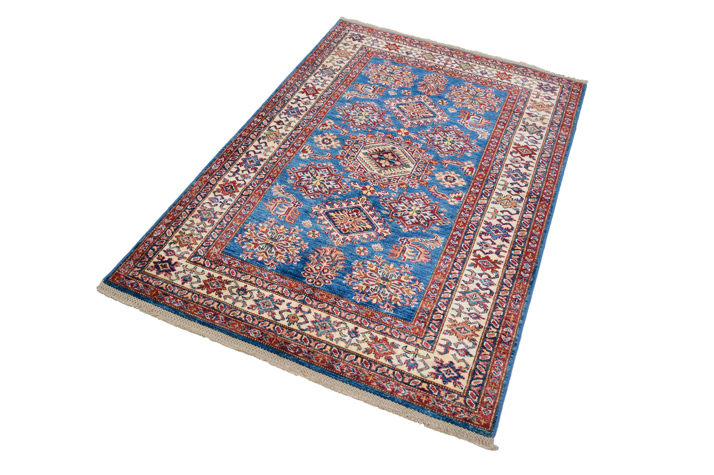 Super Kazak Afghan Rug – Sapphire Emblem