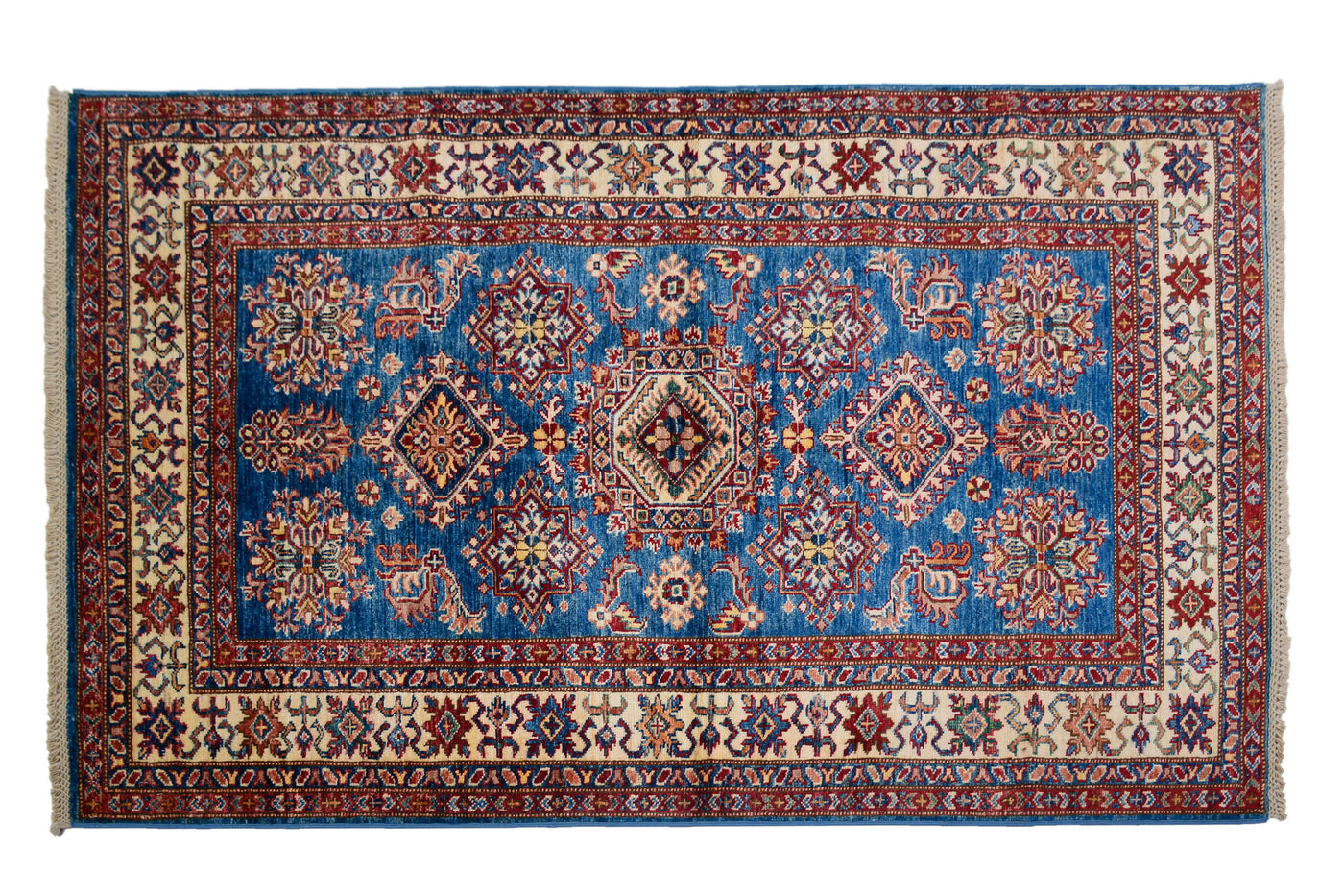 Super Kazak Afghan Rug – Sapphire Emblem