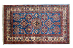 Afghan Super Kazak Rug, 120 x 177 cm (New Arrival)