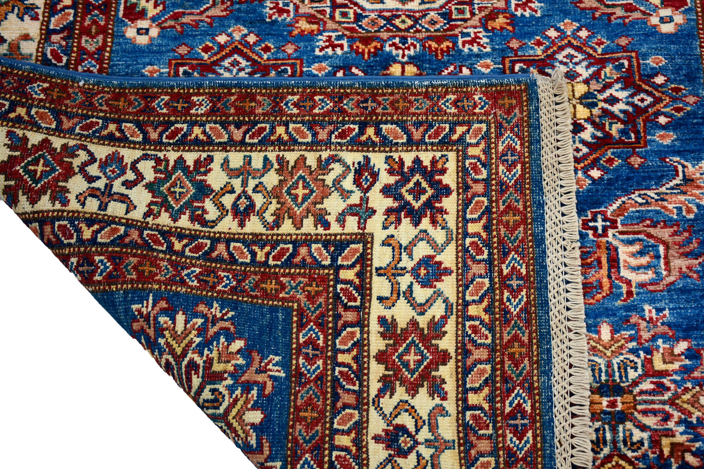 Super Kazak Afghan Rug – Sapphire Emblem