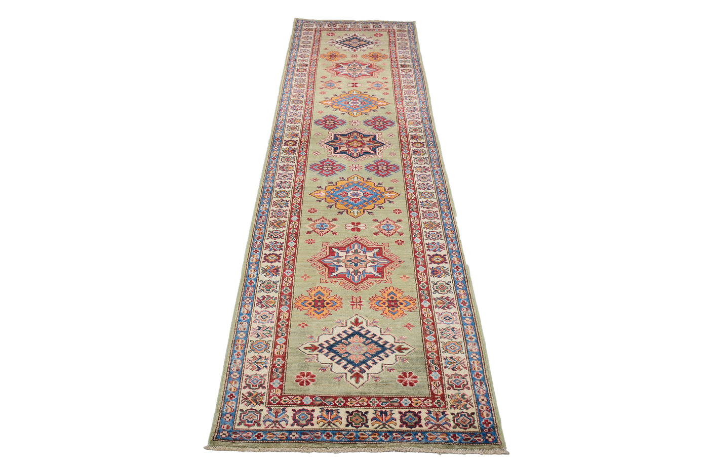 Kazak Afghan Runner – Jade Compass