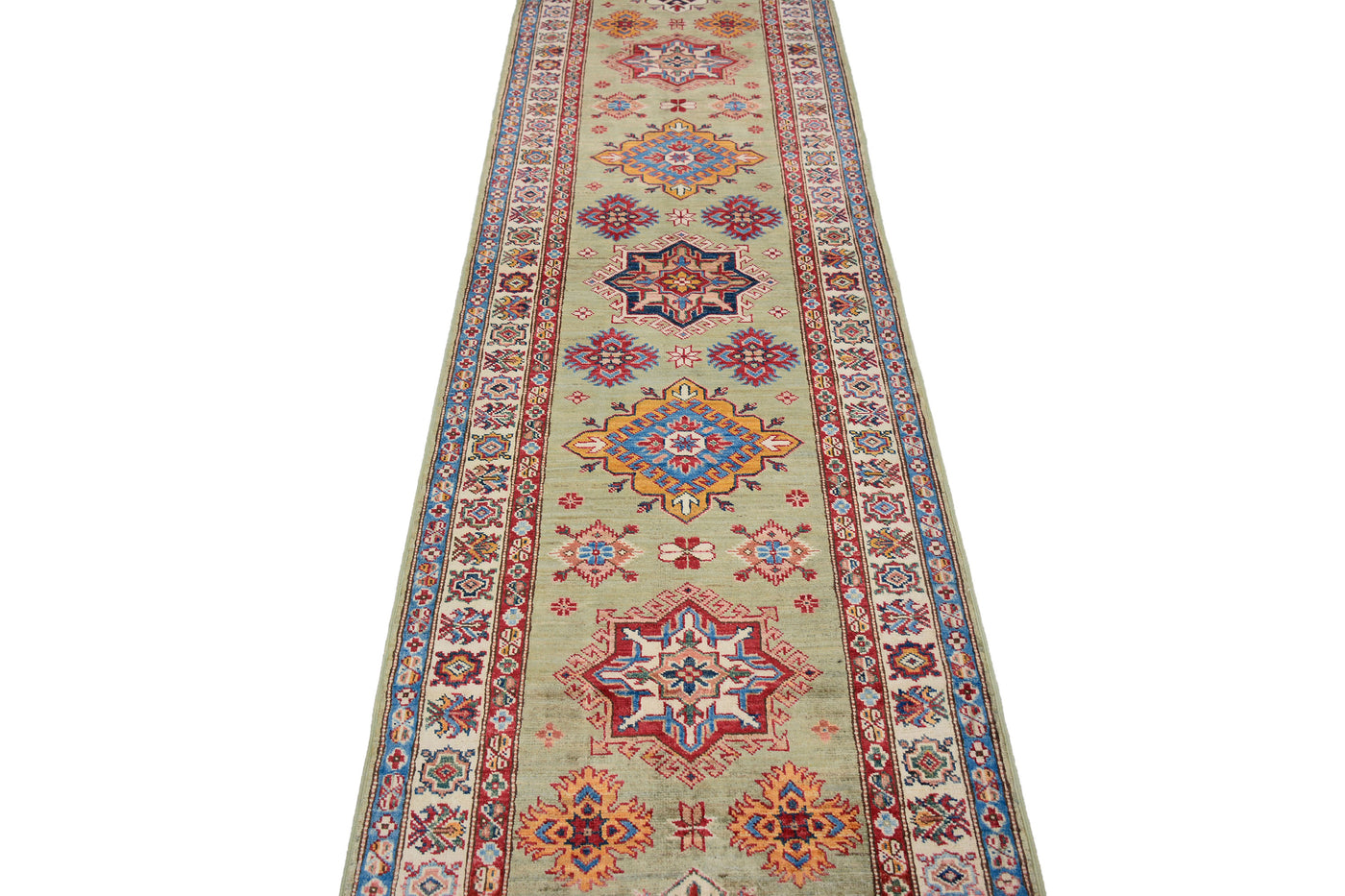 Kazak Afghan Runner – Jade Compass