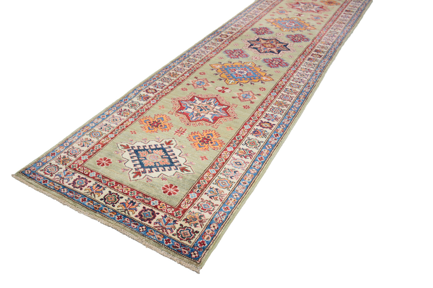 Kazak Afghan Runner – Jade Compass