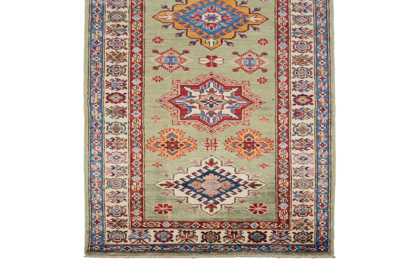 Kazak Afghan Runner – Jade Compass