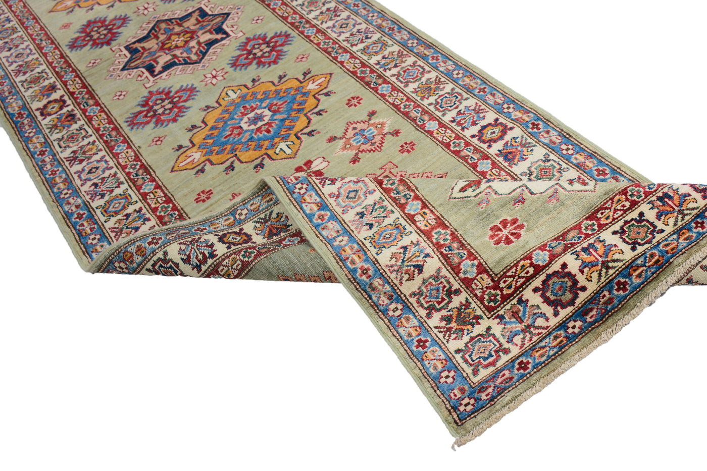 Kazak Afghan Runner – Jade Compass