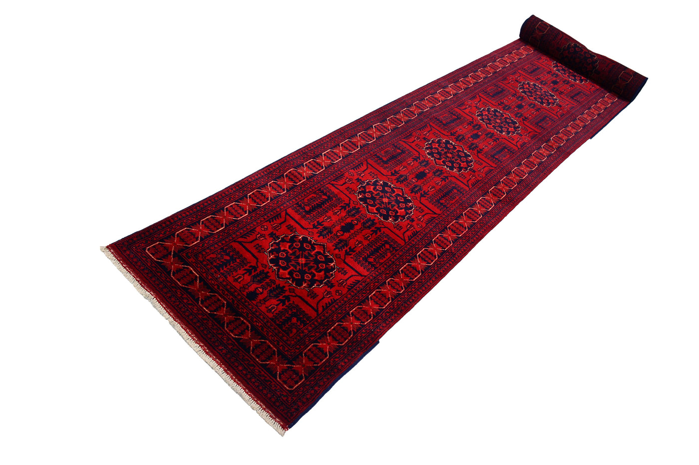 Khal Mohammadi Afghan Runner – Crimson Bands