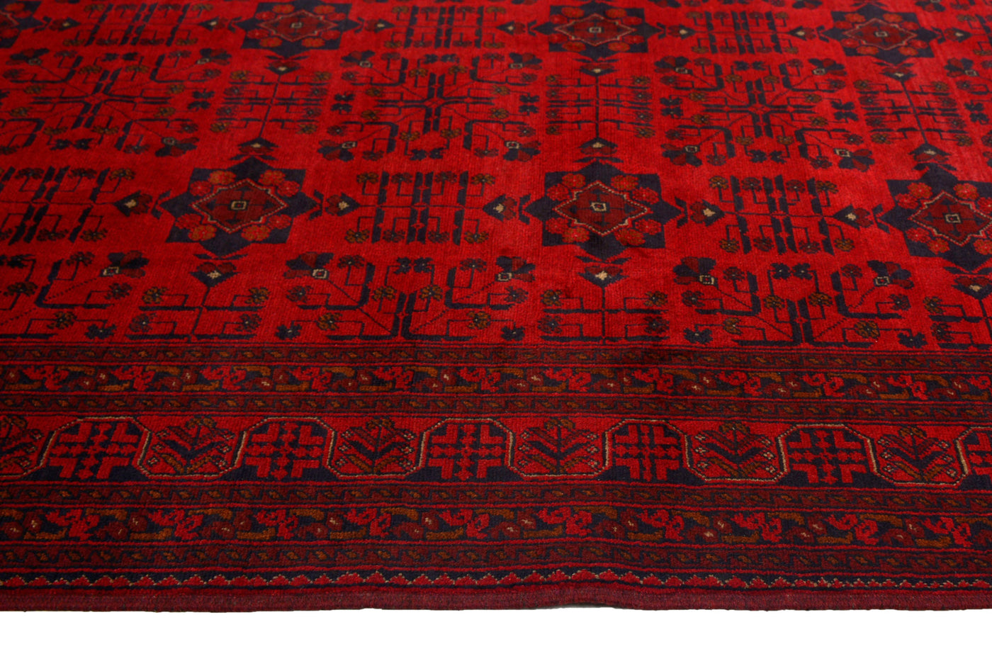 Khal Mohammadi Afghan Rug – Claret Triptych