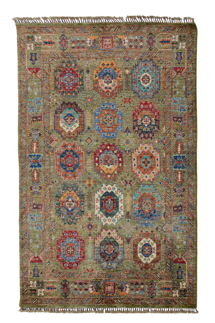 Afghan Khorjin Rug, 148 x 213 cm (New Arrival)