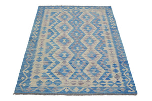 Hand-woven Afghan Kilim Rug, 127 x 170 cm