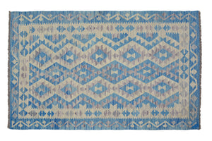 Hand-woven Afghan Kilim Rug, 127 x 170 cm
