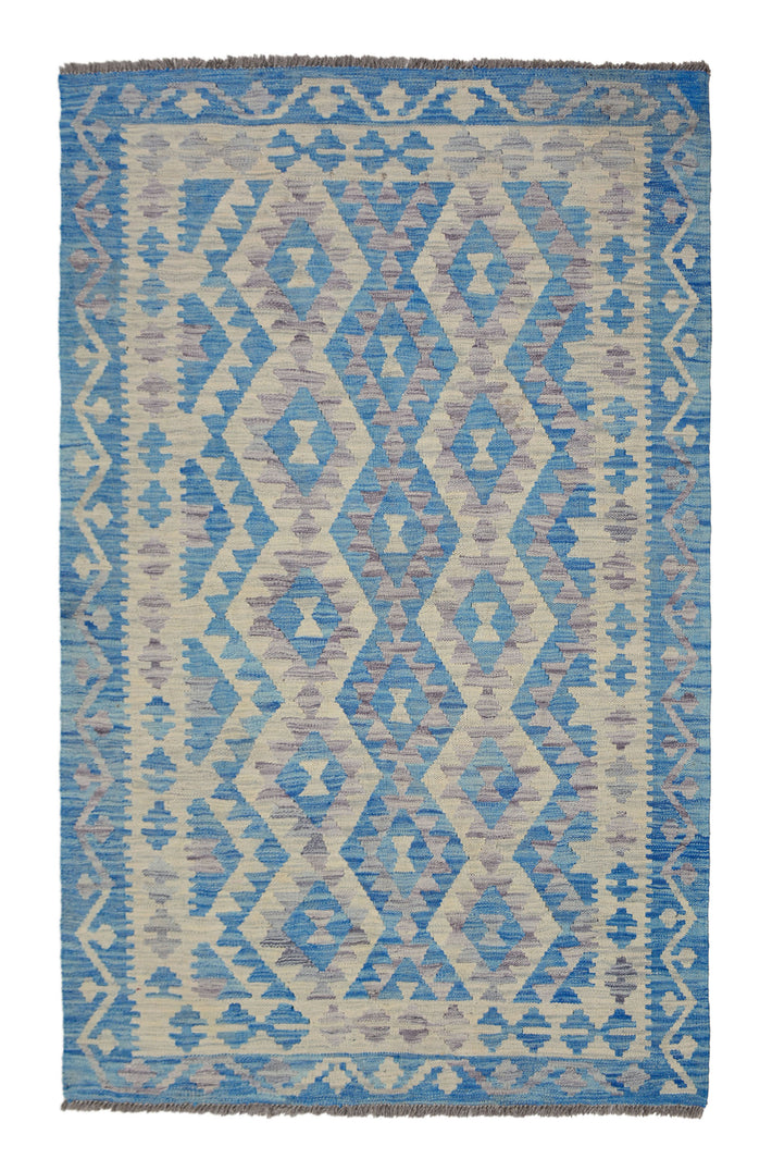 Hand-woven Afghan Kilim Rug, 127 x 170 cm