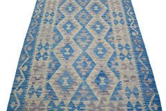 Hand-woven Afghan Kilim Rug, 122 x 170 cm