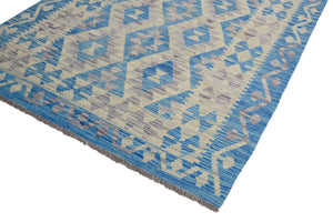 Hand-woven Afghan Kilim Rug, 122 x 170 cm