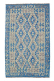 Hand-woven Afghan Kilim Rug, 122 x 170 cm