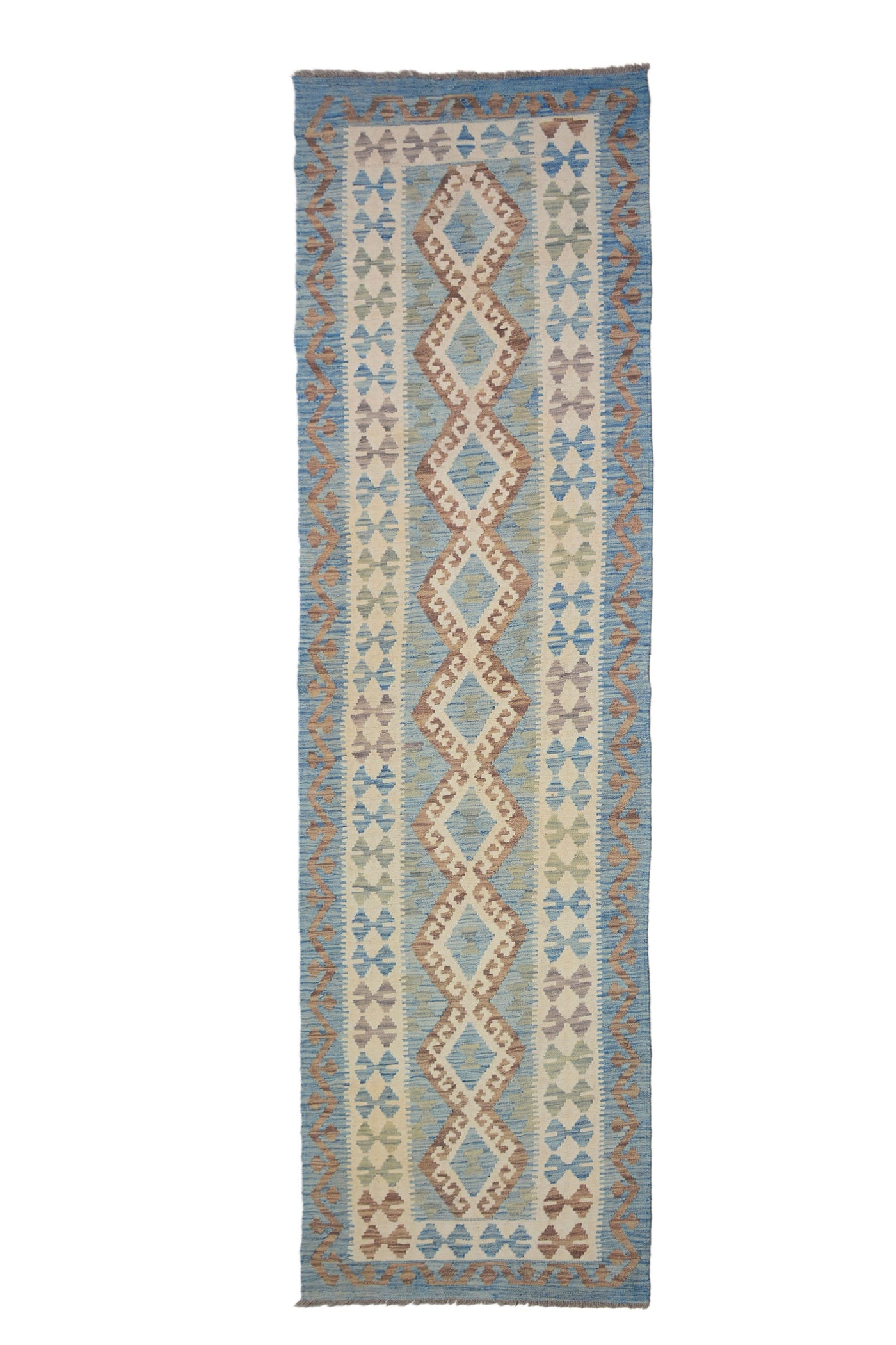 Kilim Afghan Runner – Cerulean Cadence