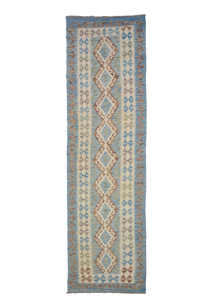 Kilim Afghan Runner – Cerulean Cadence