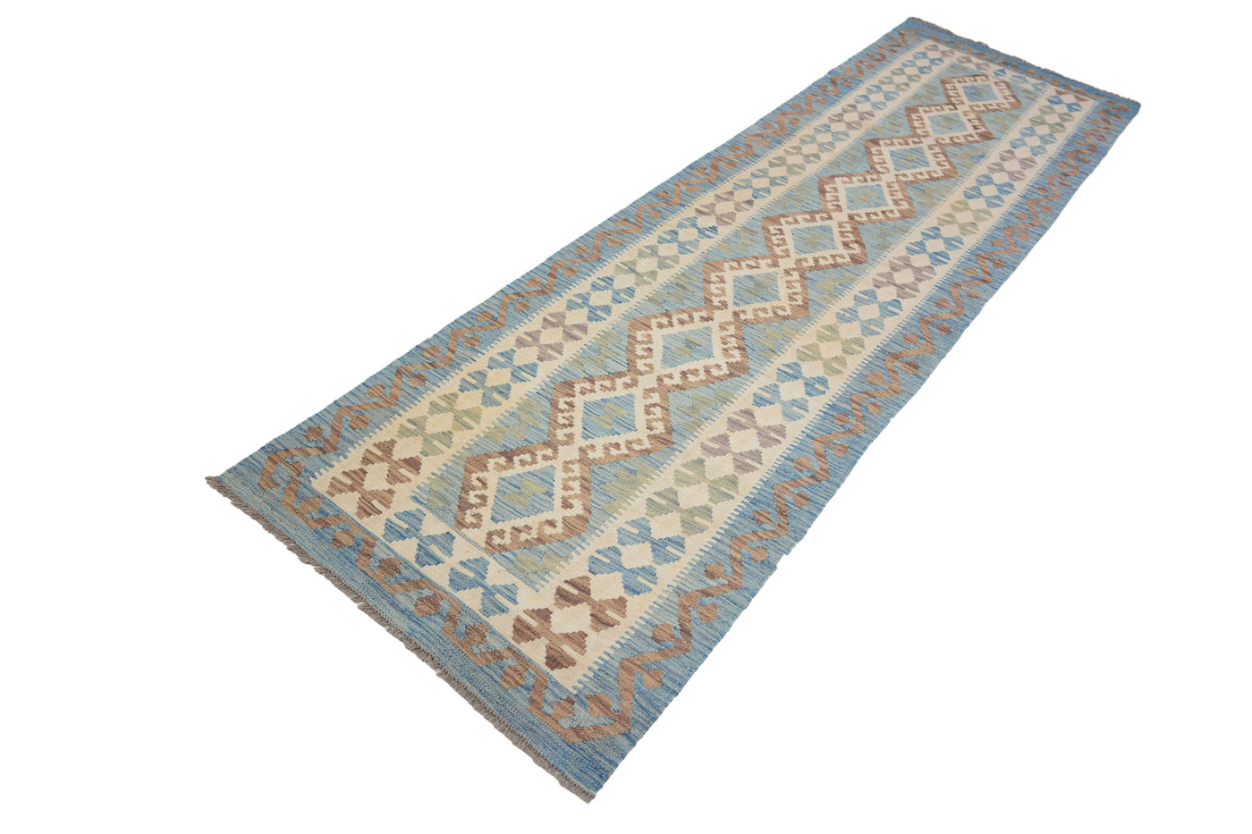 Kilim Afghan Runner – Cerulean Cadence