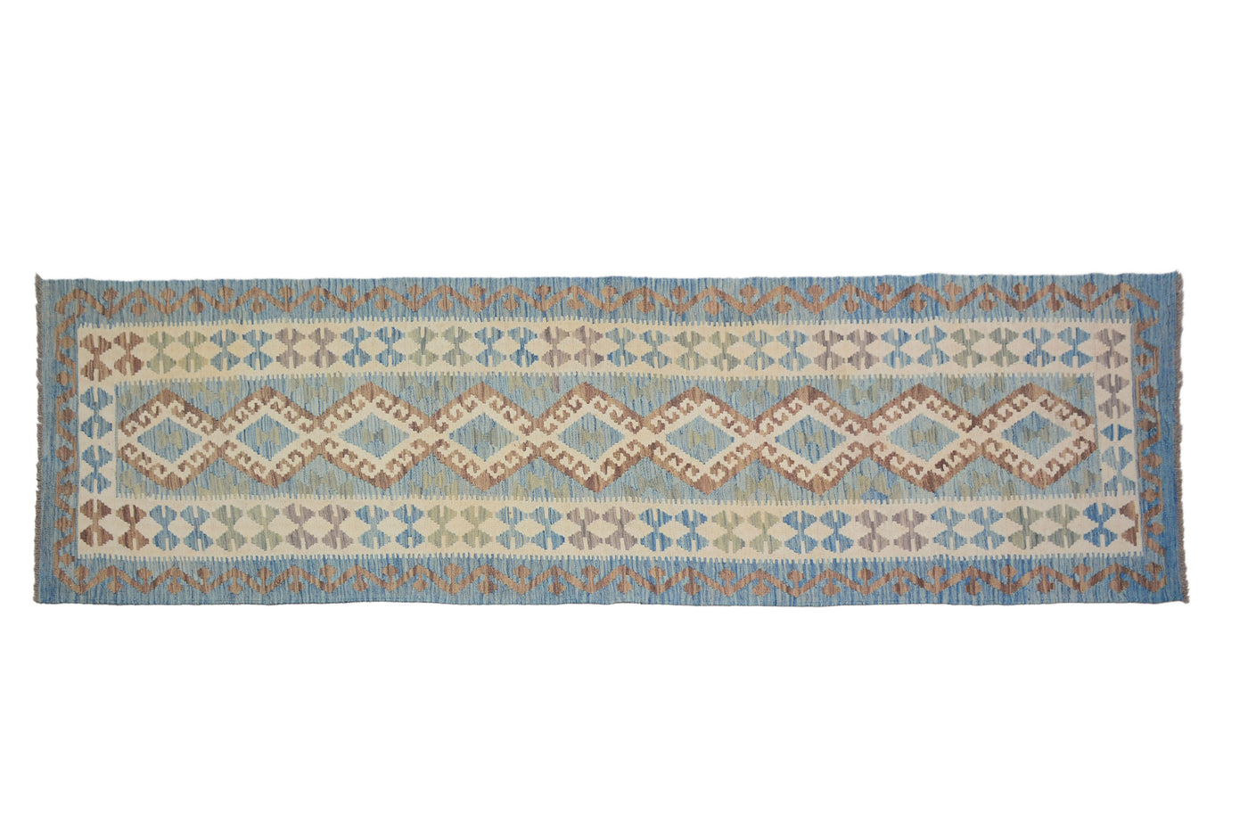 Kilim Afghan Runner – Cerulean Cadence