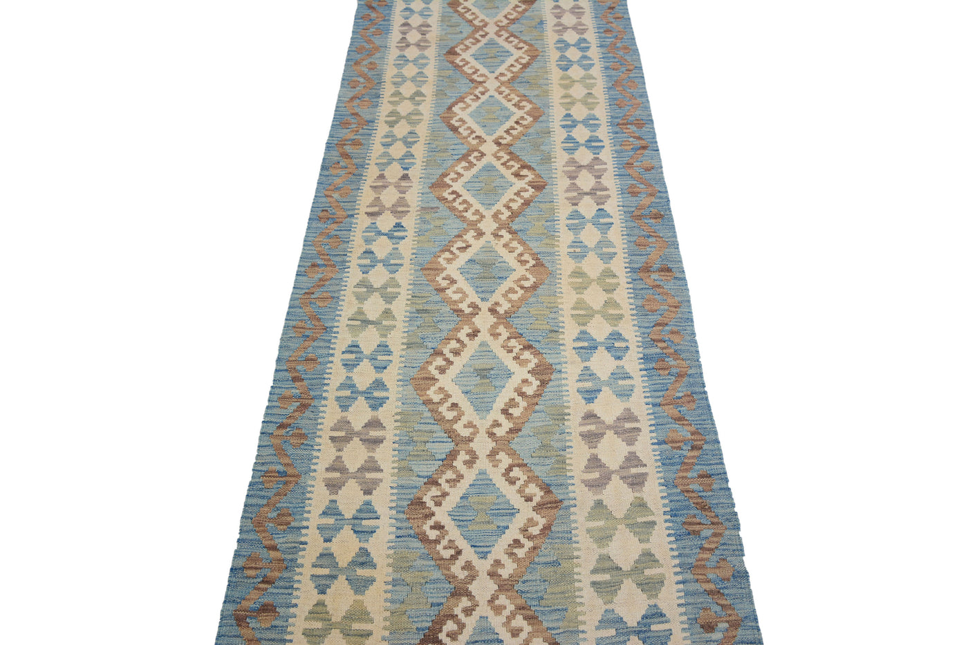 Kilim Afghan Runner – Cerulean Cadence