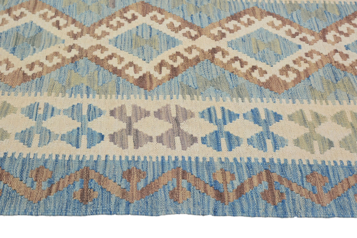 Kilim Afghan Runner – Cerulean Cadence