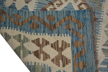 Hand-woven Afghan Kilim Runner, 86 x 296 cm