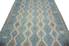 Hand-woven Afghan Kilim Rug, 197 x 300 cm