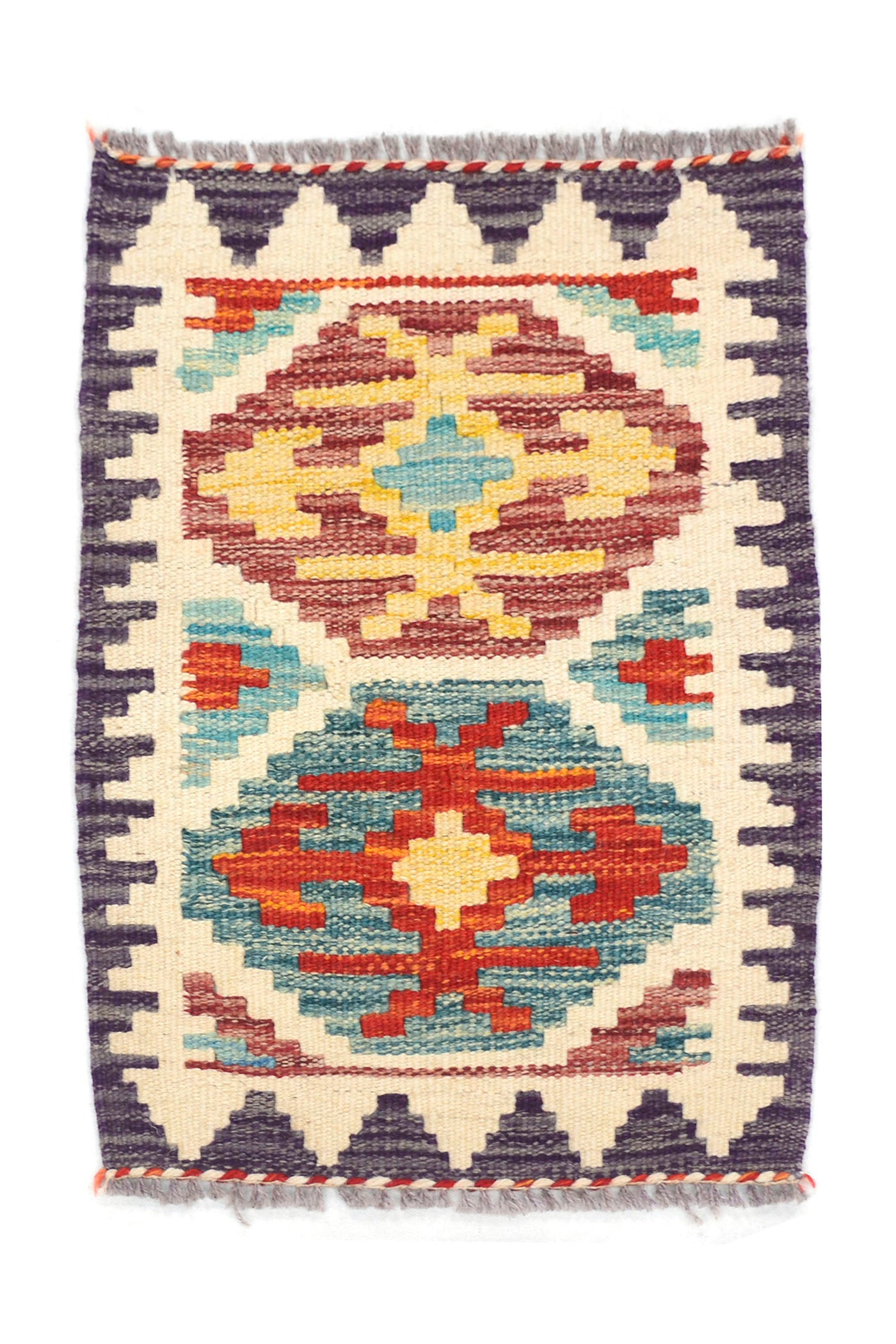 Mini Afghan Kilim Mat – Eclipse Mandala