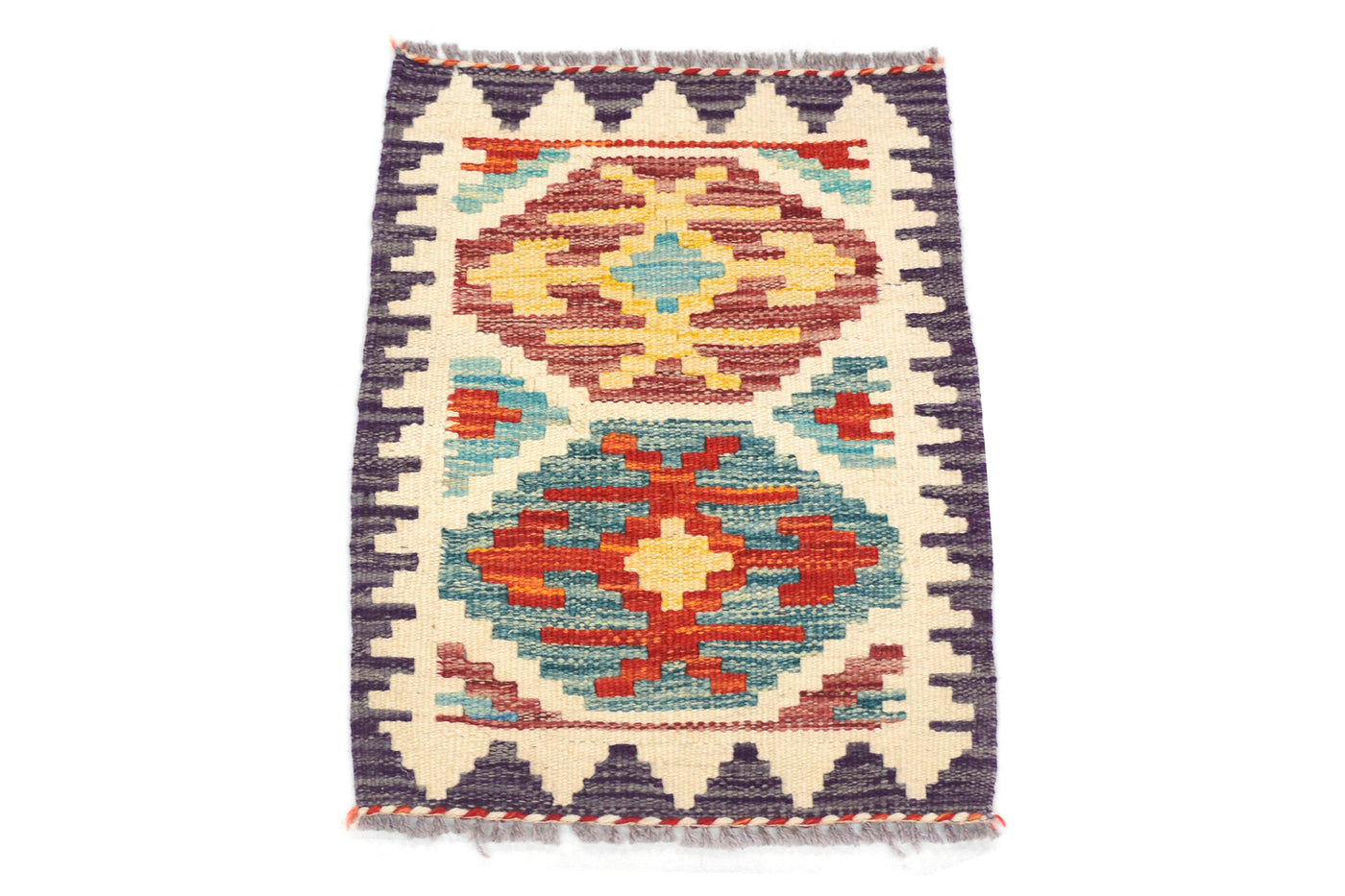 Mini Afghan Kilim Mat – Eclipse Mandala