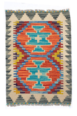 Mini Kilim Rug Mat, 36 x 52 cm (SKU: KLM-2067)